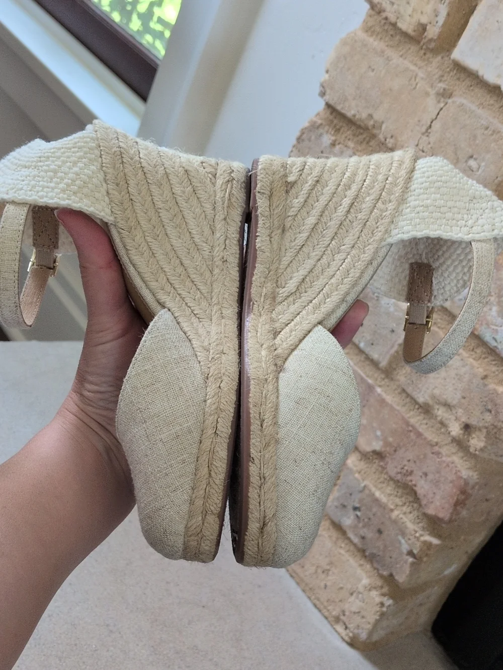 J. Crew cream metallic